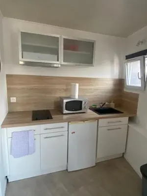Cuisine ou kitchenette dans l'établissement Le Stud' Joli appartement lumineux en plein centre ville
