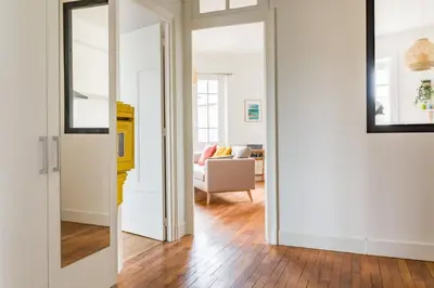 Un ou plusieurs lits dans un hébergement de l'établissement Saint-Exupéry - Bel appartement rénové - Parking