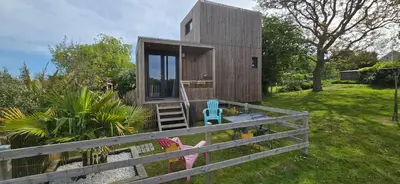 Jardin de l'établissement Agréable Tiny house à la campagne
