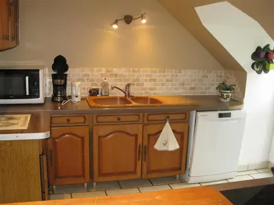 Cuisine ou kitchenette dans l'établissement Mont Pley