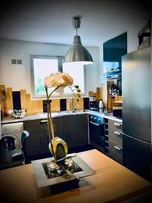 Cuisine ou kitchenette dans l'établissement Valentin in Caen