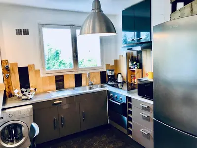 Cuisine ou kitchenette dans l'établissement Valentin in Caen