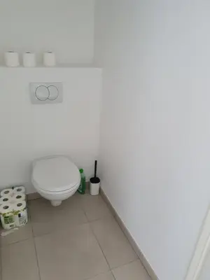 Salle de bains dans l'établissement Othello Sea Flat - Appartement terasse familial