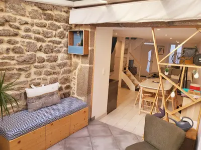 Coin salon dans l'établissement L'Héméra: Maison au coeur de Barfleur