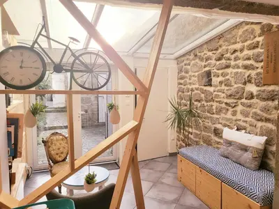 Coin salon dans l'établissement L'Héméra: Maison au coeur de Barfleur