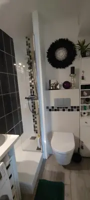 Salle de bains dans l'établissement Bel Cabourg