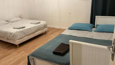 Un ou plusieurs lits dans un hébergement de l'établissement Baie du mont saint michel - 6 personnes - Spa privatif