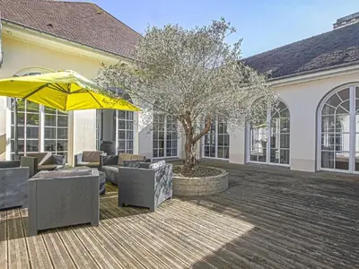 Coin salon dans l'établissement Seaside Escape for Families