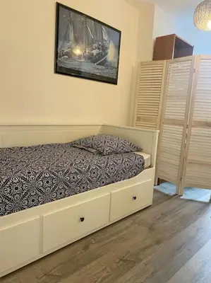 Un ou plusieurs lits dans un hébergement de l'établissement Gîte Les Aubins - Bord de Mer - Cotentin
