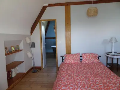 Un ou plusieurs lits dans un hébergement de l'établissement Villa in Normandy with Beach Access