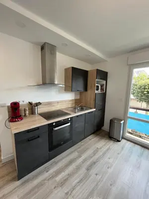 Cuisine ou kitchenette dans l'établissement Jed, Joli appt avec parking