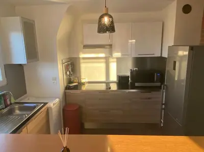 Cuisine ou kitchenette dans l'établissement Les Mouettes