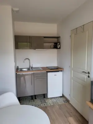 Cuisine ou kitchenette dans l'établissement Le clos de la baie