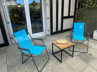 Plan de l'établissement Studio avec Terrasse, Parking Privé et Accès Direct à la Plage - FR-1-465-86
