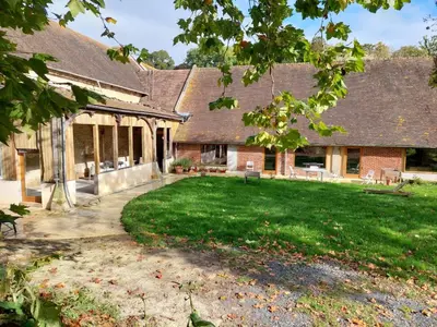 Jardin de l'établissement La Bergerie de Bénéauville 7 personnes