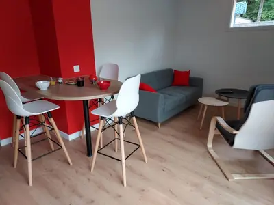 Coin salon dans l'établissement La Clé du Chesnot