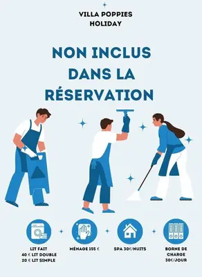Plan de l'établissement Villa Poppies Holidays - Luxury Seaside Retreat Spa Private Garden Baby-Foot 14 Guests EVG Groups XXL Ouistreham Riva Bella D-Day Beaches