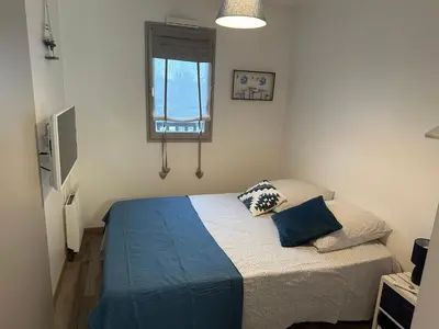 Un ou plusieurs lits dans un hébergement de l'établissement 2 Pieces acces Mer et Thalasso