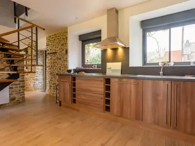 Cuisine ou kitchenette dans l'établissement Holiday Home La Longére by Interhome