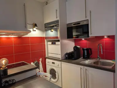 Cuisine ou kitchenette dans l'établissement Chez M&A - Plage & port - Idéal couple