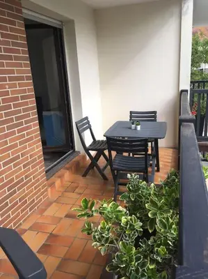 Balcon ou terrasse dans l'établissement Cabourg T2 tout neuf Accès direct mer Grand balcon