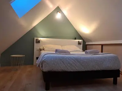 Un ou plusieurs lits dans un hébergement de l'établissement Gîte Anna du Mont-saint-Michel