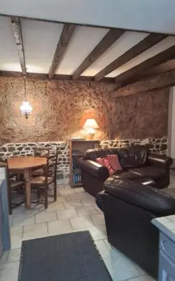 Coin salon dans l'établissement Le Fry Holiday Gite