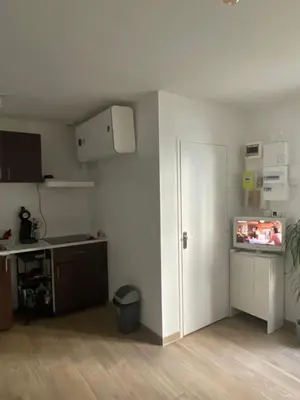Cuisine ou kitchenette dans l'établissement Port de Caen Appartement