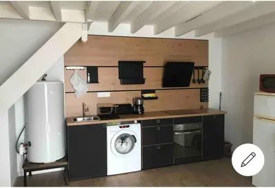 Cuisine ou kitchenette dans l'établissement Logement avec tranquillité absolue