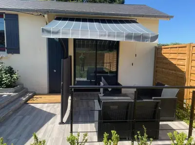 Balcon ou terrasse dans l'établissement Cottage les petites voiles plage