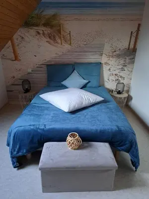 Un ou plusieurs lits dans un hébergement de l'établissement Cottage Le Cabanon