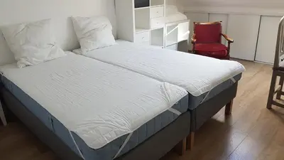 Un ou plusieurs lits dans un hébergement de l'établissement Duplex Etoile de mer- T4 Vue mer