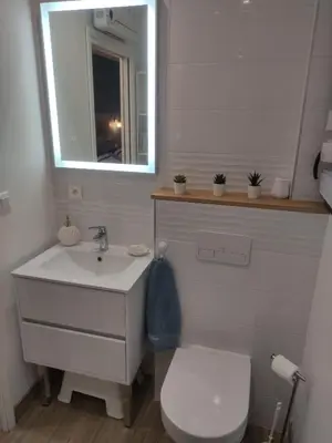 Salle de bains dans l'établissement Studio les jardins de la brèche