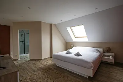 Un ou plusieurs lits dans un hébergement de l'établissement Kokana modern holiday home