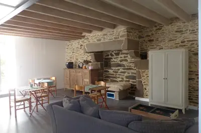 Coin salon dans l'établissement Maison d'hôtes KerCalow, Chambres d'hôtes