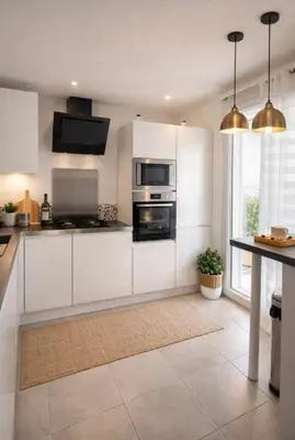 Cuisine ou kitchenette dans l'établissement Belle maison neuve à 5 mn de la plage