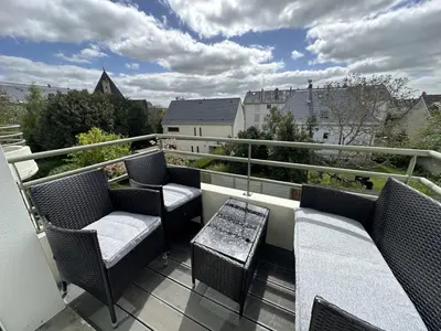 Balcon ou terrasse dans l'établissement Appartement Caen
