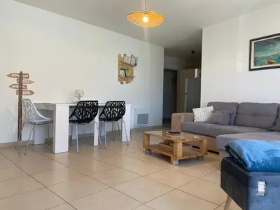 Coin salon dans l'établissement L'appart' du bord de mer 150m de la plage