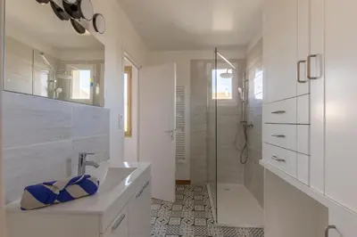 Salle de bains dans l'établissement La maison des dunes - Proche plage pour 6