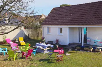 Jardin de l'établissement Maison Roudoudou - Charmante maison à moins de 300m de la plage