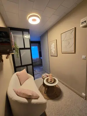 Coin salon dans l'établissement AU DETOUR DU MONT Chambres d'hôtes