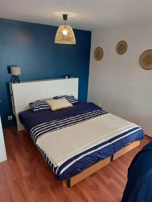 Un ou plusieurs lits dans un hébergement de l'établissement Gîte 3 places -Mont Saint Michel- Le Chausey