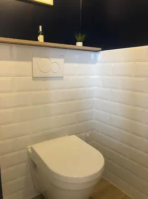 Salle de bains dans l'établissement La Maison Familiale Ladou