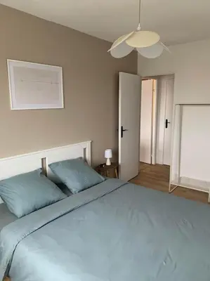 Un ou plusieurs lits dans un hébergement de l'établissement Appartement T2 - Bord de Mer - Parking privé - Wifi