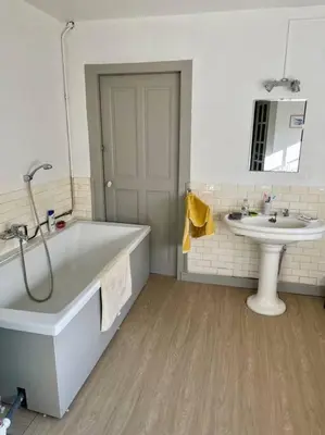 Salle de bains dans l'établissement Le Vaussourdet